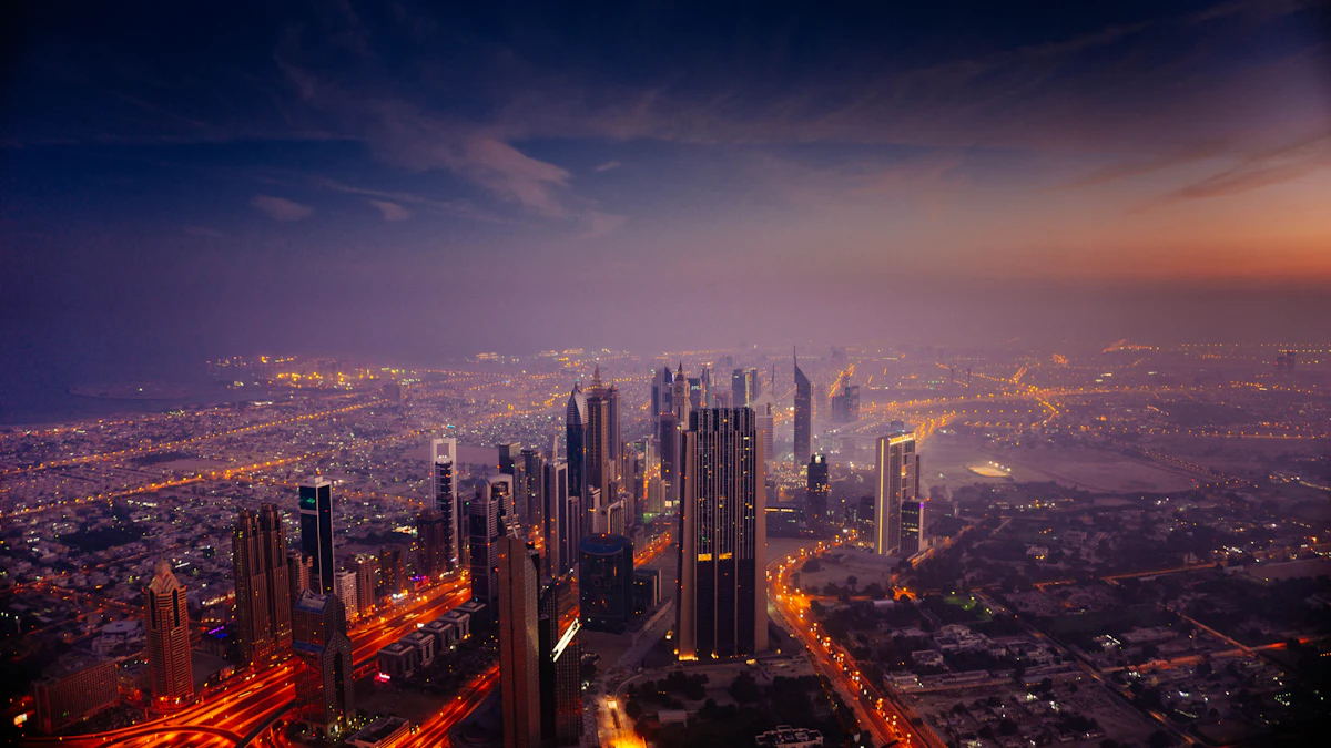 Dubai business district skyline